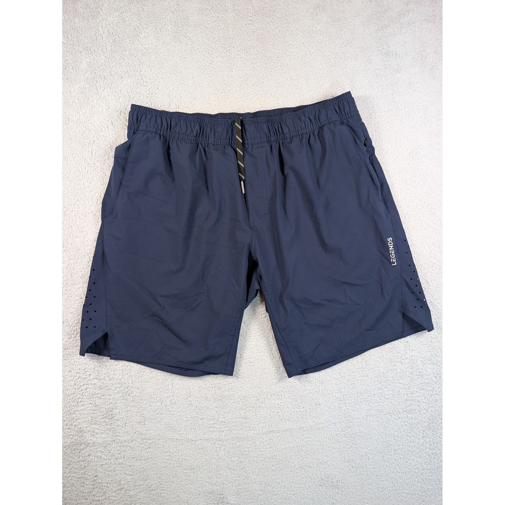 Legends Luka Shorts Mens Large Navy Blue Lined 7 Inch Inseam Athletic Training